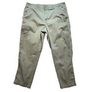 L.L. Bean Natural Fit Cargo Pants Mens 38x29 Khaki Green Casual Straight Stretch
